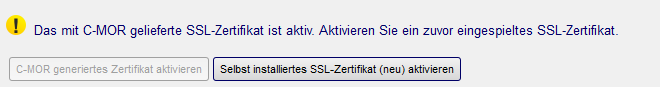 Selbst installiertes SSL-Zertifikat ist aktiv