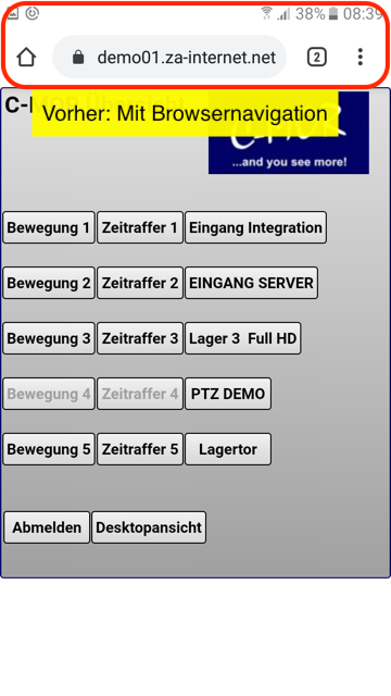 C-MOR ohne APP-Modus vorher