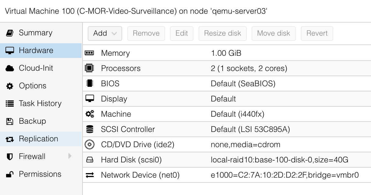 C-MOR Videoueberwachung KVM Einstellungen