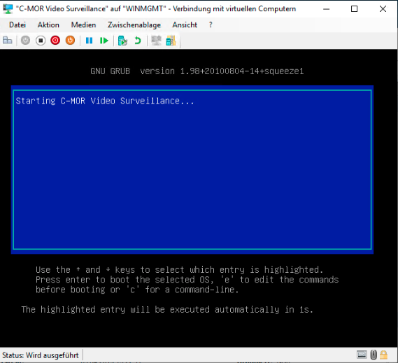 Hyper-V C-MOR Startbildschirm