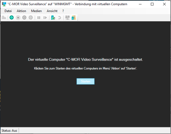 Hyper-V Videoueberwachung starten