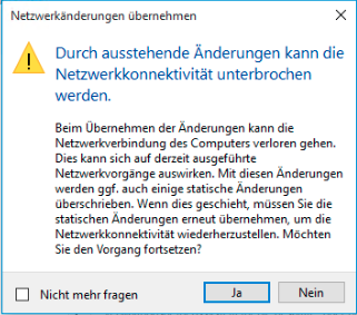 Hyper-V kurze Netzunterbrechung