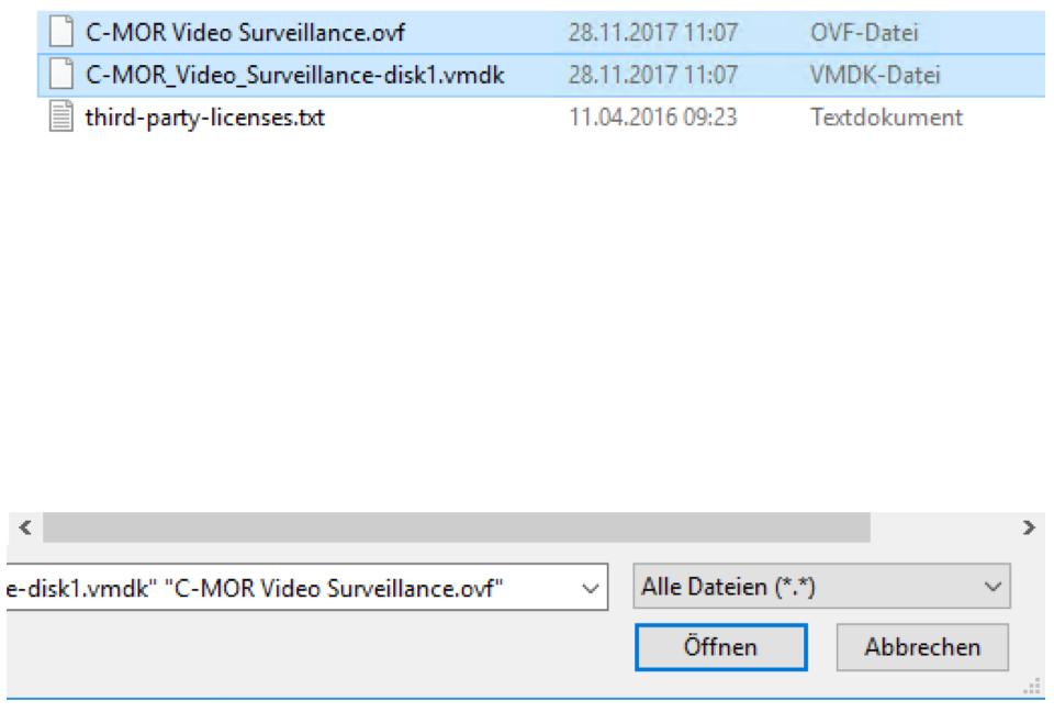 videoueberwachung vmware dateien auswaehlen